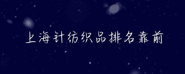 上海針紡織品產(chǎn)業(yè) 前沿地位、優(yōu)勢品牌與未來展望